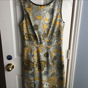 Sunflower Print Yellow Dress